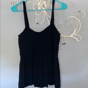 Black sleeveless top